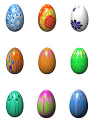 Image showing easter eggs isolated on the white