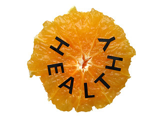 Image showing orange wiht text