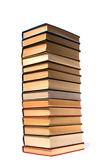 Image showing book stack isolated on the white 

