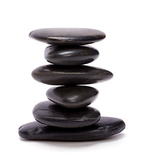 Image showing zen stones isolated on white background