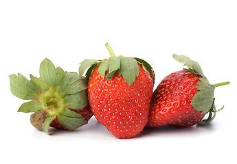 Image showing Strawberries isolated on white background