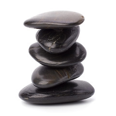Image showing zen stones isolated on white background 