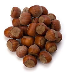 Image showing hazelnuts isolated on white background