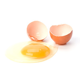 Image showing broken egg isolated on white background