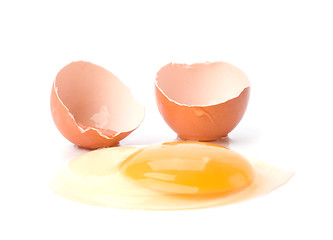 Image showing broken egg isolated on white background