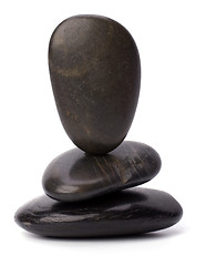 Image showing zen stones isolated on white background 