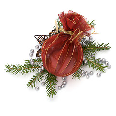 Image showing Christmas decoration isolated on white background