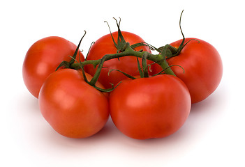 Image showing red tomato isolated on the white background 