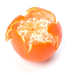 Image showing peeled mandarin isolated on white