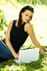 Image showing Woman with laptop