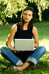 Image showing Woman with laptop