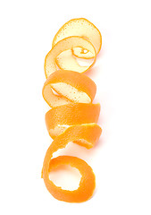 Image showing orange spiral peel isolated on white