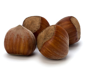 Image showing hazelnuts isolated on white background