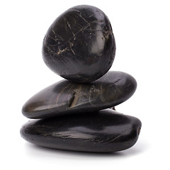 Image showing zen stones isolated on white background 