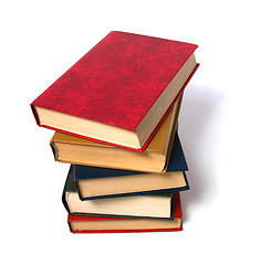 Image showing book stack isolated on the white 

