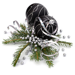 Image showing Christmas decoration isolated on white background