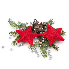 Image showing Christmas decoration isolated on white background