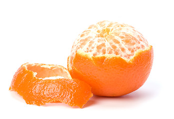 Image showing peeled mandarin isolated on white