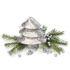 Image showing Christmas decoration isolated on white background