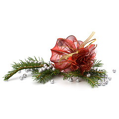 Image showing Christmas decoration isolated on white background