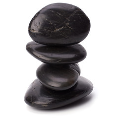 Image showing zen stones isolated on white background 