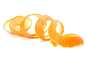 Image showing orange spiral peel isolated on white