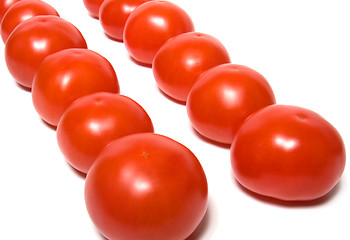 Image showing red tomato isolated  on white background 