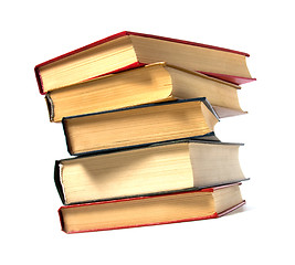 Image showing book stack isolated on the white 

