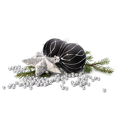 Image showing Christmas decoration isolated on white background