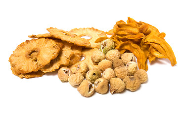 Image showing dried fruits assortment isolated on white background