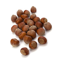 Image showing hazelnuts isolated on white background