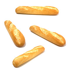 Image showing baguette isolated on white 
