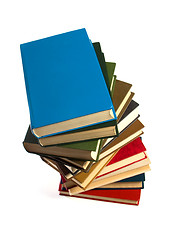 Image showing book stack isolated on the white 

