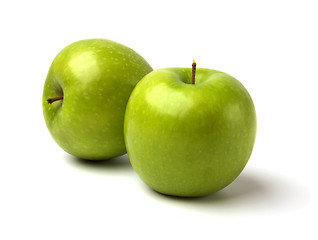 Image showing green apples isolated on white background