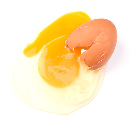 Image showing broken egg isolated on white background