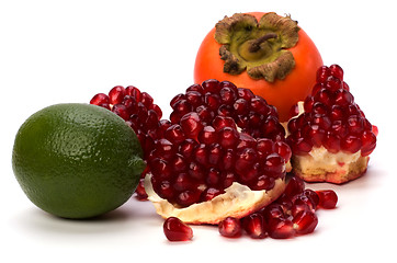 Image showing tropical fruits isolated on white background