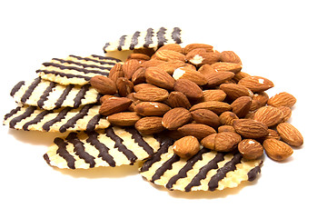 Image showing nuts and pastry isolated on white