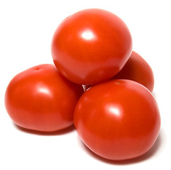 Image showing red tomato isolated  on white background 