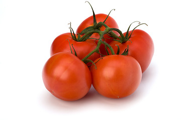 Image showing red tomato isolated on the white background 