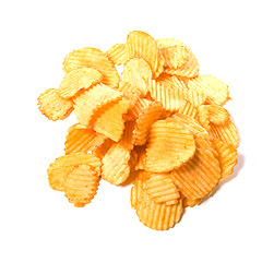 Image showing Potato chips isolated on white background 