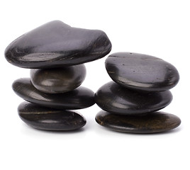 Image showing zen stones isolated on white background 