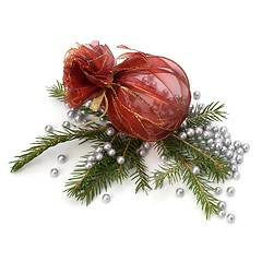 Image showing Christmas decoration isolated on white background