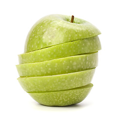 Image showing sliced apples isolated on white background