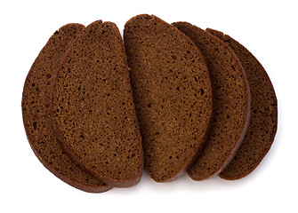 Image showing rye bread isolated on white background 