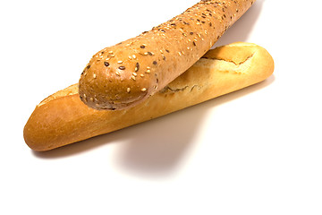 Image showing baguette isolated on white