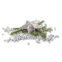 Image showing Christmas decoration isolated on white background