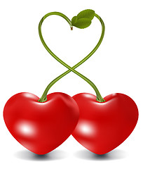 Image showing raster. cherry heart