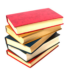 Image showing book stack isolated on the white 

