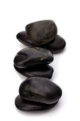 Image showing zen stones isolated on the white background 