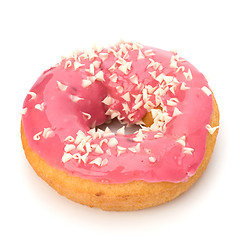 Image showing Delicious doughnut isolated on white background 